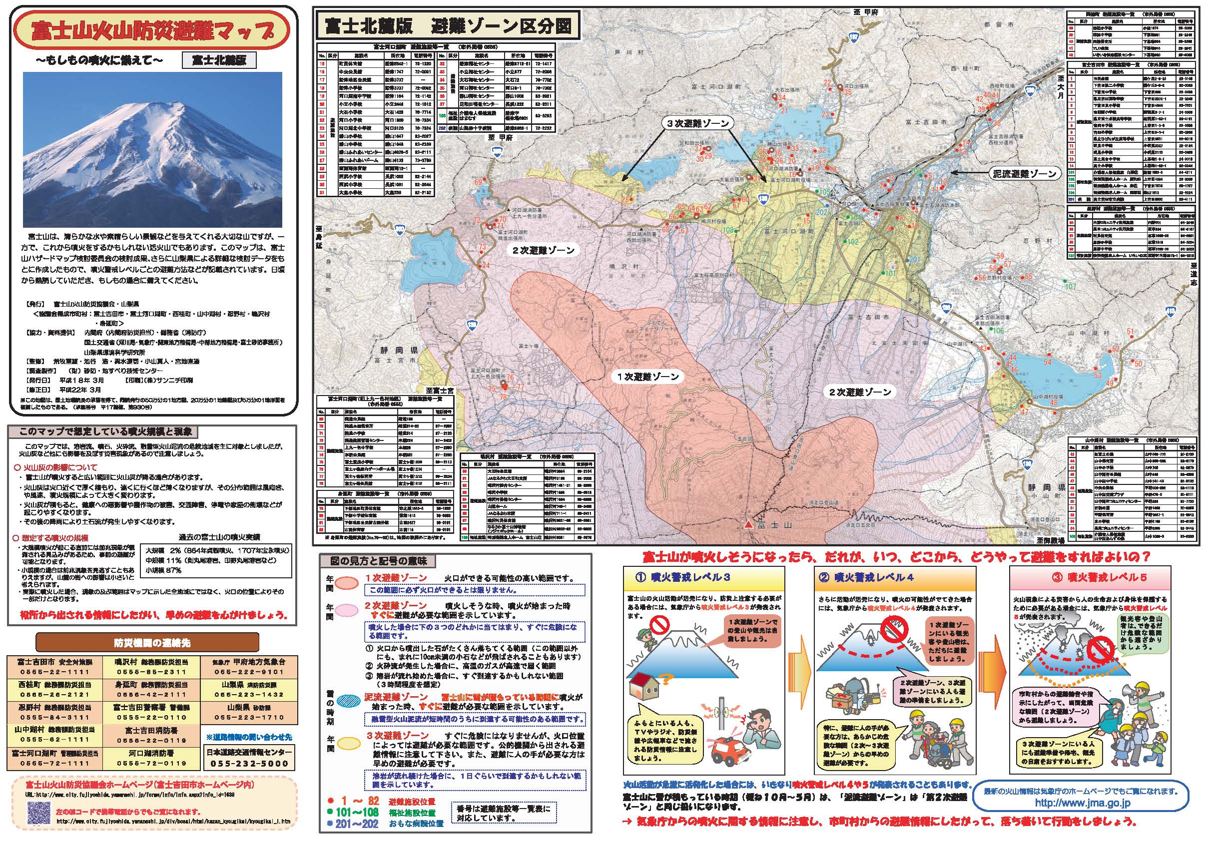 富士山ハザードマップ 富士河口湖町